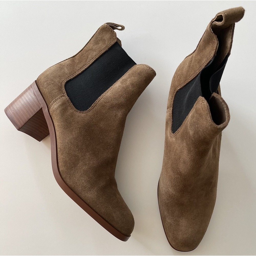 Steve Madden Boots Womens 10M Tan Rhiannon Chelsea Boot Pull On Heeled NEW